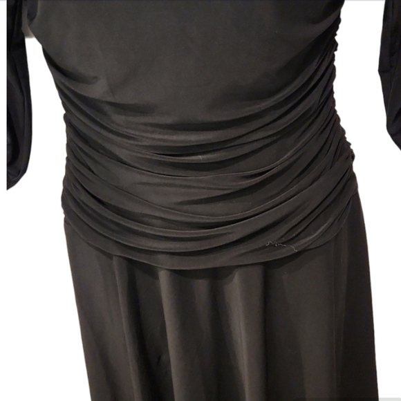 Lauren Ralph Lauren Little Black Dress Square Neck Ruched - Picture 3 of 6